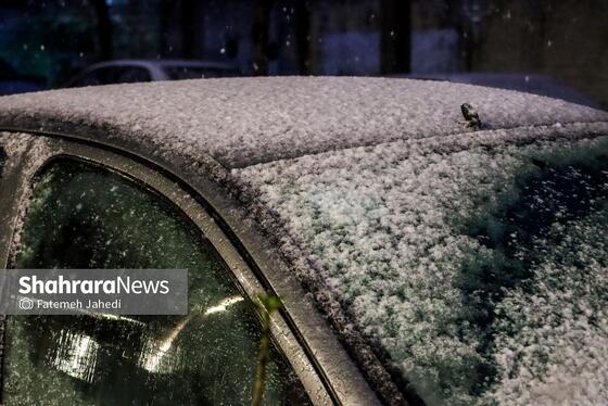 گزارش تصویری | بارش نخستین برف پاییزی در مشهد