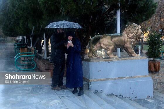 گزارش تصویری | بارش نخستین برف پاییزی در مشهد 2