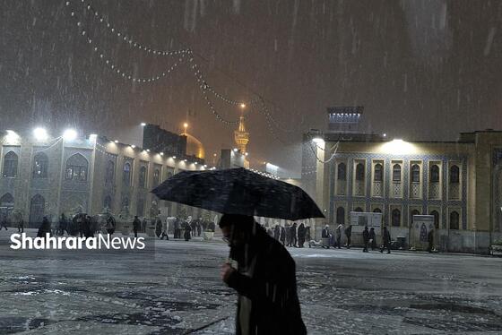 گزارش تصویری | بارش برف پاییزه در حرم مطهر رضوی