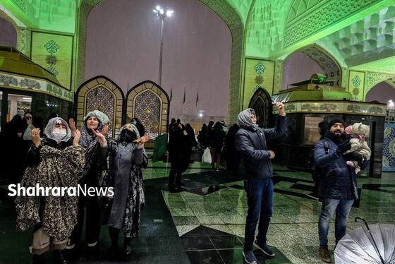 گزارش تصویری | بارش برف پاییزه در حرم مطهر رضوی