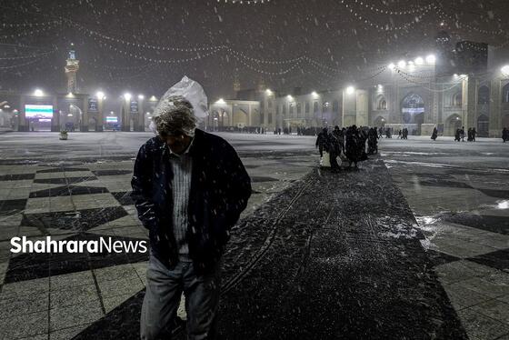 گزارش تصویری | بارش برف پاییزه در حرم مطهر رضوی