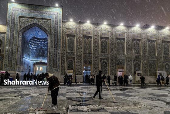 گزارش تصویری | بارش برف پاییزه در حرم مطهر رضوی