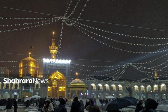 گزارش تصویری | بارش برف پاییزه در حرم مطهر رضوی