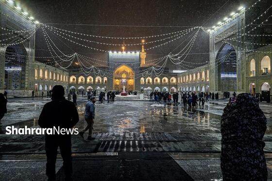 گزارش تصویری | بارش برف پاییزه در حرم مطهر رضوی