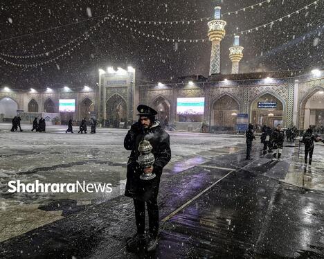 گزارش تصویری | بارش برف پاییزه در حرم مطهر رضوی