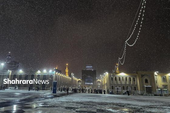 گزارش تصویری | بارش برف پاییزه در حرم مطهر رضوی