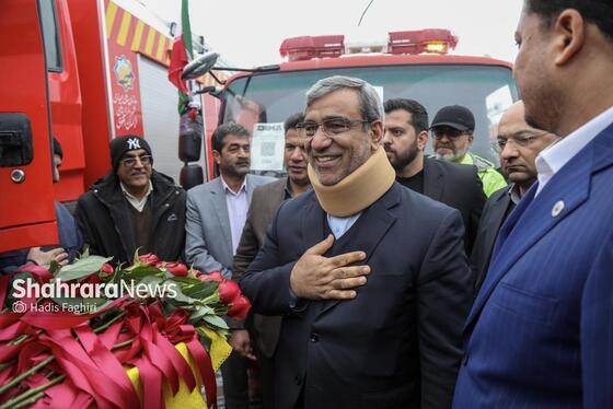 گزارش تصویری | آیین تحویل ۳۷ دستگاه ماشین‌آلات آتش‌نشانی و خدمات شهری به شهرداری‌های خراسان رضوی