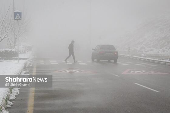 گزارش تصویری | شادی مردم مشهد از بارش برف پاییزی
