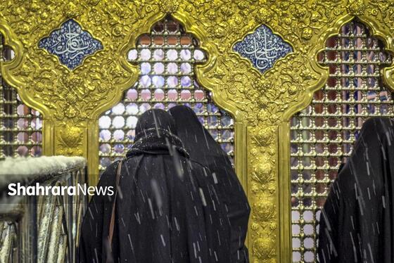 گزارش تصویری | حال و هوای برفی حرم مطهر رضوی