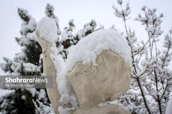 گزارش تصویری |بارش برف پاییزی در مشهد