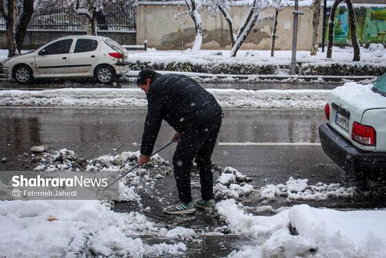 گزارش تصویری |بارش برف پاییزی در مشهد