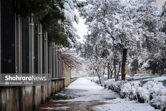 گزارش تصویری |بارش برف پاییزی در مشهد
