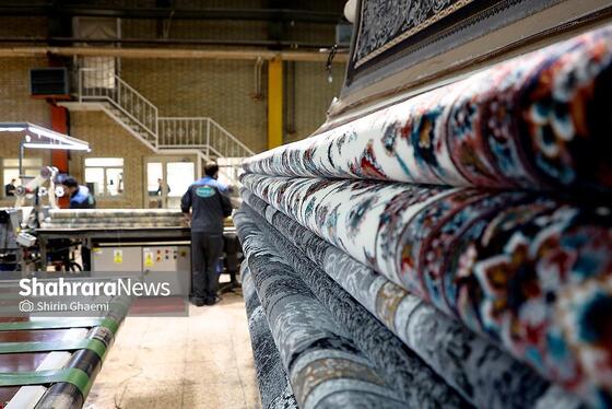 گزارش تصویری | از نخ تا فرش ، نگاهی به فرآیند تولید فرش ماشینی در مشهد