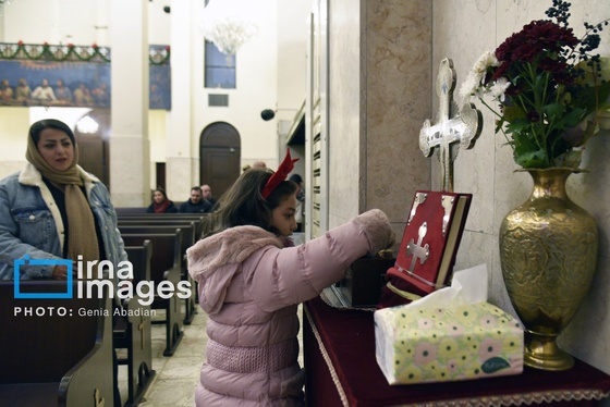 گزارش تصویری | مراسم آغاز سال نو میلادی در کلیسای سرگیس تهران