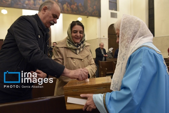 گزارش تصویری | مراسم آغاز سال نو میلادی در کلیسای سرگیس تهران