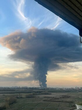 آتش‌سوزی در کارخانه کاله در آمل + فیلم و عکس (۱۵ دی ۱۴۰۴)