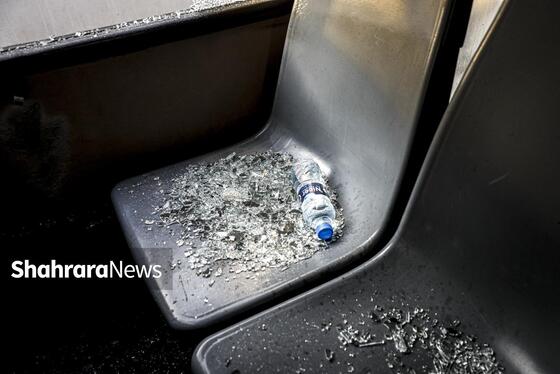 گزارش تصویری | تخریب بی سابقه اتوبوس های شرکت اتوبوسرانی مشهد توسط اغتشاشگران