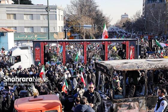 گزارش تصویری | مراسم تشییع پیکر شهدای مدافع امنیت در مشهد (۲۲ دی ۱۴۰۴) - ۲
