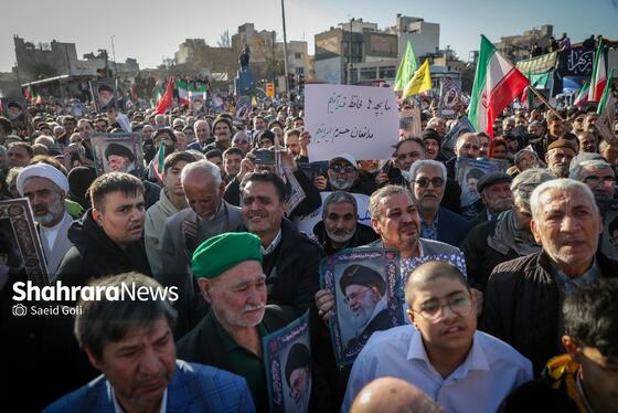 گزارش تصویری | مراسم تشییع پیکر شهدای مدافع امنیت در مشهد (۲۲ دی ۱۴۰۴) - ۳