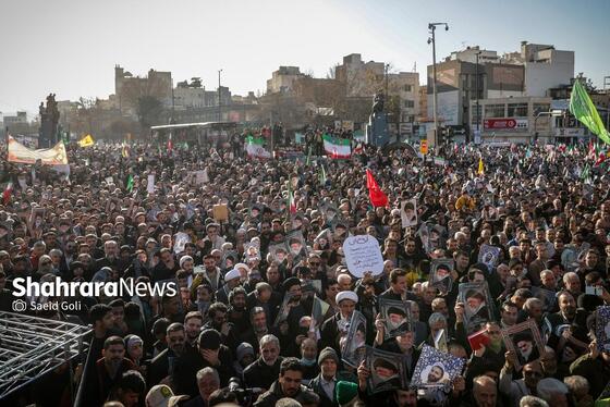 گزارش تصویری | مراسم تشییع پیکر شهدای مدافع امنیت در مشهد (۲۲ دی ۱۴۰۴) - ۳