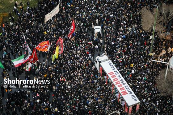 گزارش تصویری | وداع با پیکر مطهر شهدای مدافع امنیت در حرم مطهر امام‌رضا(ع)