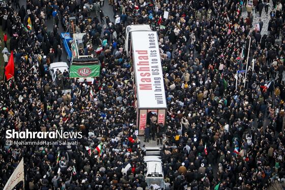 گزارش تصویری | وداع با پیکر مطهر شهدای مدافع امنیت در حرم مطهر امام‌رضا(ع)