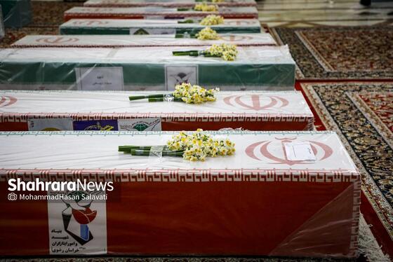 گزارش تصویری | وداع با پیکر مطهر شهدای مدافع امنیت در حرم مطهر امام‌رضا(ع)