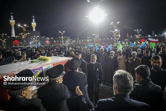 گزارش تصویری | وداع با پیکر مطهر شهدای مدافع امنیت در حرم مطهر امام‌رضا(ع)