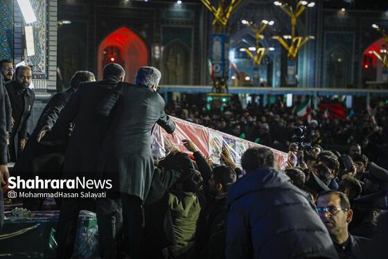 گزارش تصویری | وداع با پیکر مطهر شهدای مدافع امنیت در حرم مطهر امام‌رضا(ع)