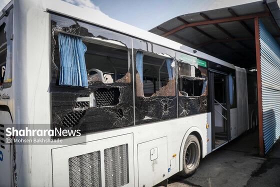گزارش تصویری | آغاز بازسازی اتوبوس‌های آسیب‌دیده در اغتشاشات اخیر