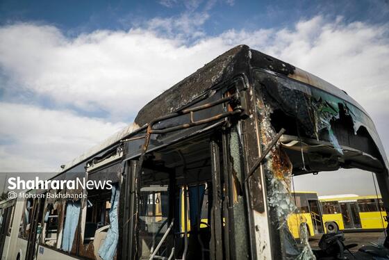 گزارش تصویری | آغاز بازسازی اتوبوس‌های آسیب‌دیده در اغتشاشات اخیر