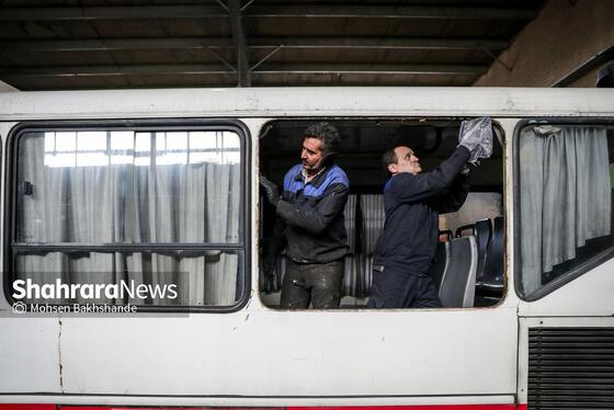 گزارش تصویری | آغاز بازسازی اتوبوس‌های آسیب‌دیده در اغتشاشات اخیر