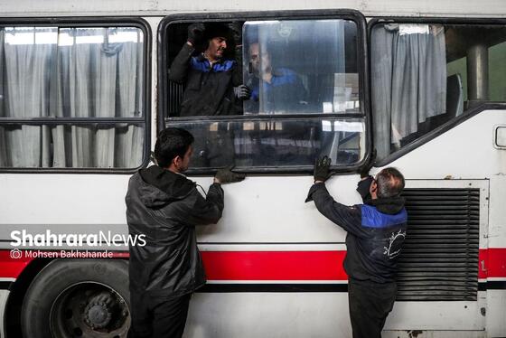 گزارش تصویری | آغاز بازسازی اتوبوس‌های آسیب‌دیده در اغتشاشات اخیر
