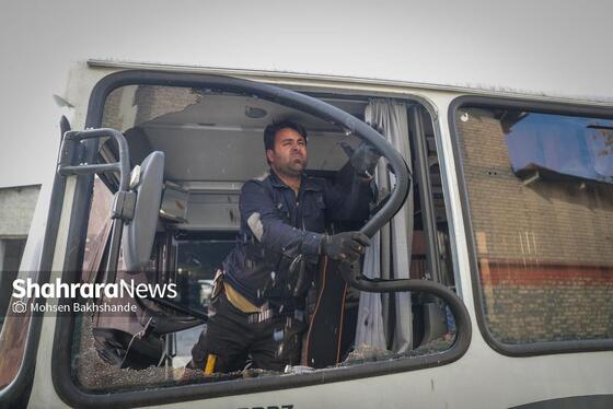 گزارش تصویری | آغاز بازسازی اتوبوس‌های آسیب‌دیده در اغتشاشات اخیر