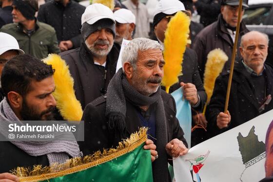 گزارش تصویری | تشییع پیکر شهدای مدافع امنیت در هوای برفی مشهد