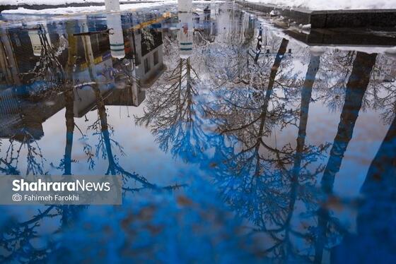 گزارش تصویری | بارش زیبای برف در مشهد