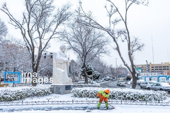 گزارش تصویری | برف در تبریز