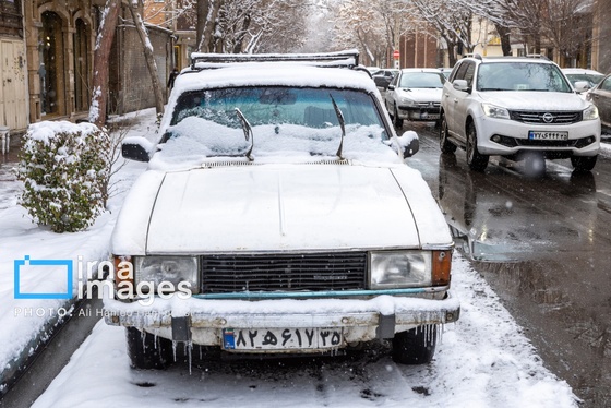 گزارش تصویری | برف در تبریز