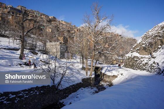 گزارش تصویری | طبیعت زمستانی روستای کنگ