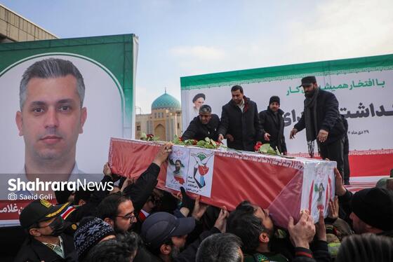 گزارش تصویری | مراسم تشییع پیکر شهید «عیسی علیپور» از شهدای خدمت شهرداری مشهد ۱