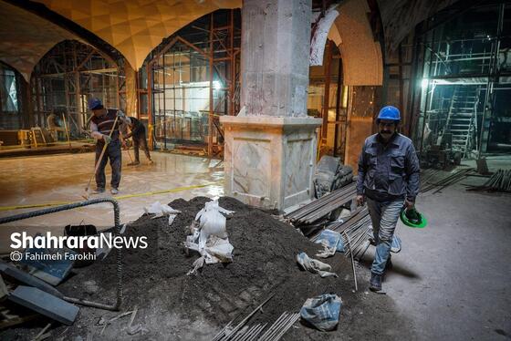 گزارش تصویری | بازدید جمعی از خبرنگاران موسسه فرهنگی شهرآرا از پروژه های عمرانی حرم مطهر رضوی