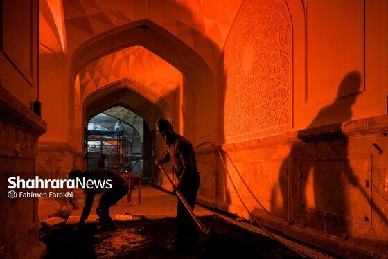 گزارش تصویری | بازدید جمعی از خبرنگاران موسسه فرهنگی شهرآرا از پروژه های عمرانی حرم مطهر رضوی