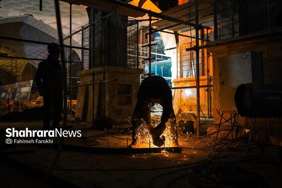 گزارش تصویری | بازدید جمعی از خبرنگاران موسسه فرهنگی شهرآرا از پروژه های عمرانی حرم مطهر رضوی