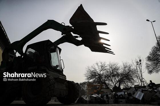 گزارش تصویری | مراسم امحای بیش از ۱۸۰۰ ماینر‌ غیرمجاز کشف‌شده در مشهد