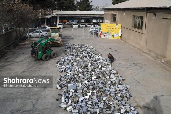 گزارش تصویری | مراسم امحای بیش از ۱۸۰۰ ماینر‌ غیرمجاز کشف‌شده در مشهد