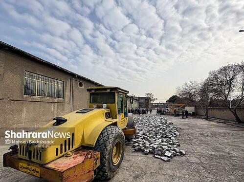 گزارش تصویری | مراسم امحای بیش از ۱۸۰۰ ماینر‌ غیرمجاز کشف‌شده در مشهد