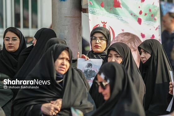 گزارش تصویری | مراسم تشییع پیکر مطهر شهید «مهدی ظریف»، مدافع امنیت در مشهد ۱