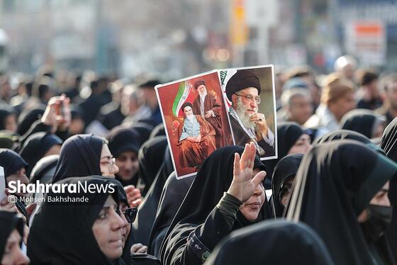گزارش تصویری | مراسم تشییع پیکر مطهر شهید «مهدی ظریف»، مدافع امنیت در مشهد ۱