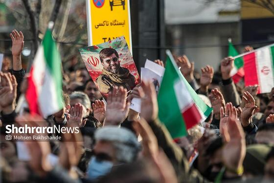 گزارش تصویری | مراسم تشییع پیکر مطهر شهید «مهدی ظریف»، مدافع امنیت در مشهد ۱