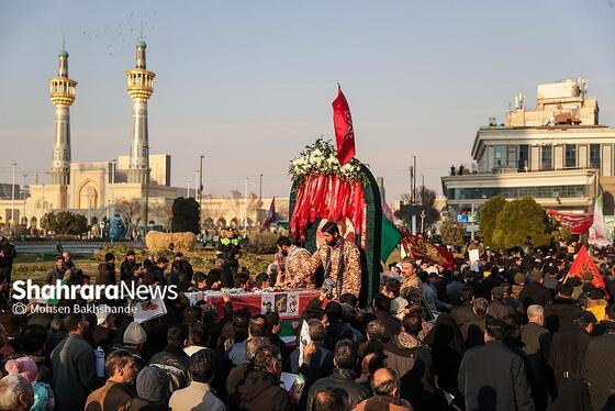 گزارش تصویری | مراسم تشییع پیکر مطهر شهید «مهدی ظریف»، مدافع امنیت در مشهد ۱
